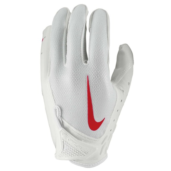 NWT Nike Vapor Jet 7.0 Football Gloves in White / University Red, Adult Small - Picture 5 of 6